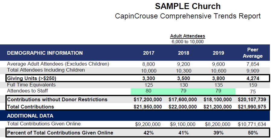 Example church demographics data